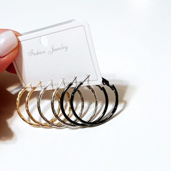 hoop earrings T9 - Picture 2 of 4